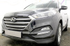 Hyundai Tucson (16–) Защита радиатора Optimal, чёрная, верх (4 части)