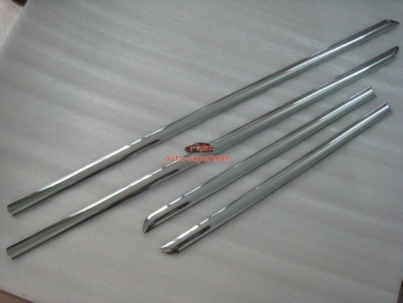 Hyundai Sonata NF (04-09) пластиковые молдинги на двери боковые полностью хромированные, комплект 4 шт.