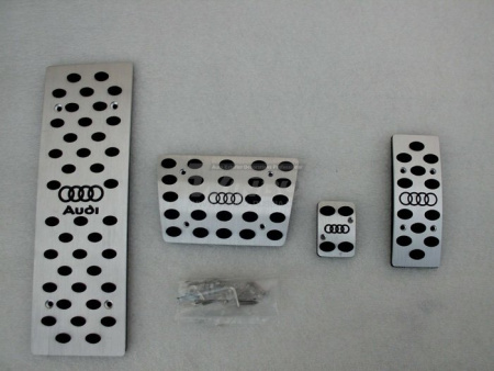 Audi Q5 (08-17) накладки на педали алюминиевые, комплект 4 шт.