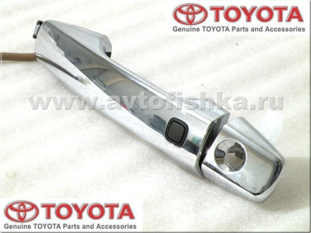 Toyota Land Cruiser 200 (08-16) наружные ручки дверей хромированные в сборе, оригинал, дизайн Lexus LX570, комплект 4 шт.