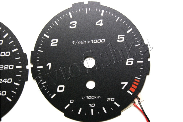 BMW E90 светодиодные шкалы (циферблаты) на панель приборов - дизайн 1