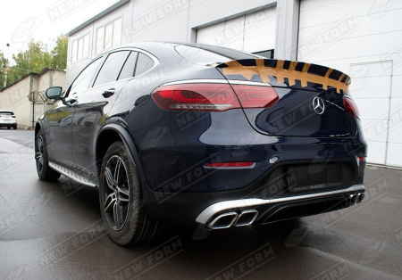 Mercedes-Benz GLC-Klasse C253 2016 - 2019 Диффузор заднего бампера с насадками на глушитель 6.3 AMG комплект хром