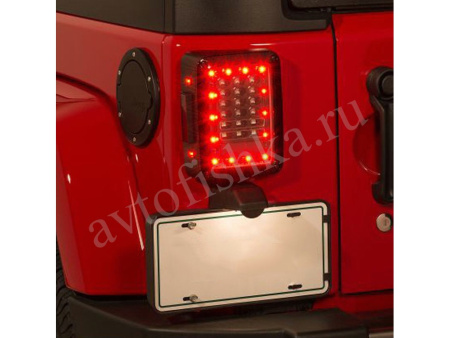 Jeep Wrangler (81-05) фонари задние черные, комплект 2 шт.