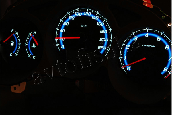 Subaru Forester 2002-2008 светодиодные шкалы (циферблаты) на панель приборов