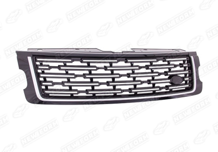 Land Rover Range Rover 4 поколение (рестайлинг) 2017 - 2022 Решетка радиатора дизайн 2023 года черная с серебром