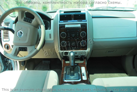 Декоративные накладки салона Ford Escape 2010-2012 полный набор с подсветкой Ambient lighting.