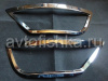 Ford Focus 2 (2009-2011) хэтчбек хромированные накладки на противотуманные фонари заднего бампера, комплект 2 шт.