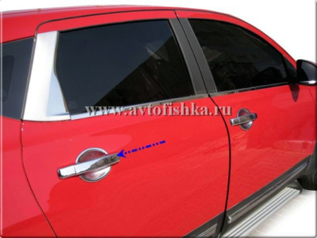 Nissan Qashqai (07-) накладки хромированные на ручки дверей внешние, комплект 4 шт.