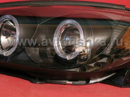 Toyota Camry 30 (02-06) UAE, Europe, USA фары передние черные со светящимися ободками, комплект 2 шт.