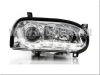 Volkswagen Golf 3 (92-98) фары передние линзовые хромированные, с нижней светодиодной подсветкой, комплект 2 шт.