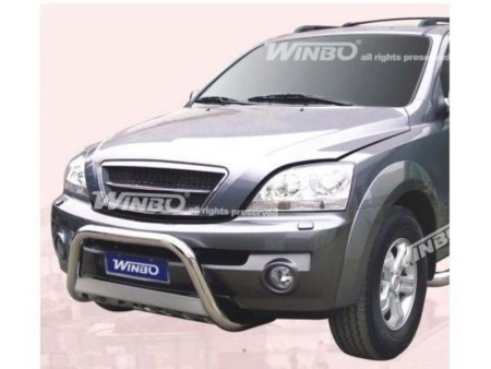 Kia Sorento (02-06) защита переднего бампера, труба из нержавеющей стали