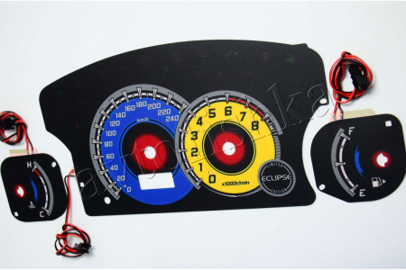 Mitsubishi Eclipse 3G светодиодные шкалы (циферблаты) на панель приборов