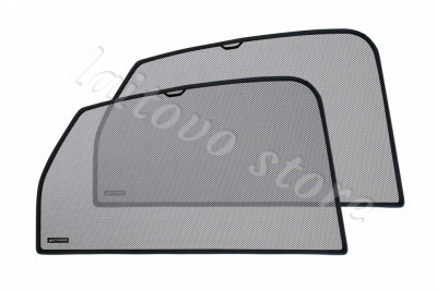 Infiniti Q50 (2013-н.в.) автомобильные шторки Chiko на зажимах, задние боковые (Стандарт)