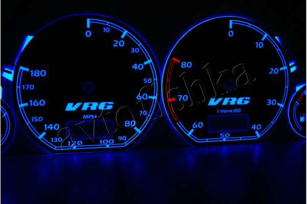 Volkswagen Golf MK3 светодиодные шкалы (циферблаты) на панель приборов