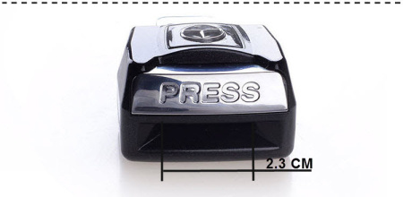 Жесткий удлинитель замка ремня безопасности с логотипом Mercedes, длина 4,5 см