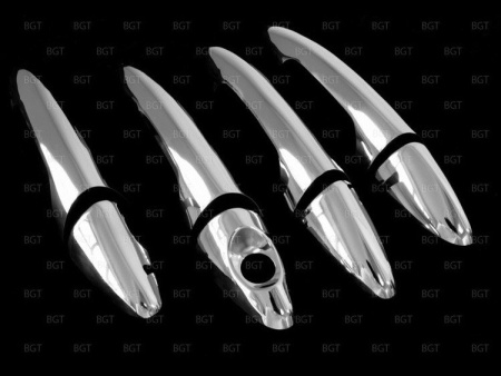 Hyundai Solaris накладки на дверные ручки из нержавеющей стали, комплект 4 штуки