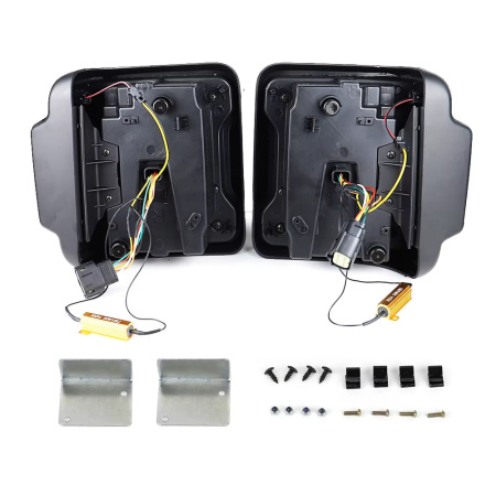 Jeep Wrangler JL RUBICON (18-23) фонари задние светодиодные красно-прозрачные