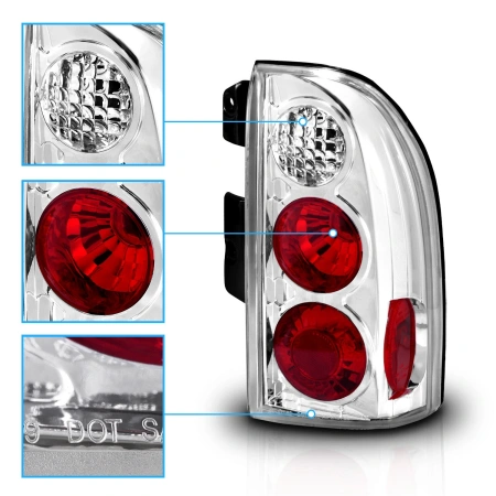 Suzuki Grand Vitara (99-05) фонари задние хромированные, дизайн Altezza, комплект 2 шт.