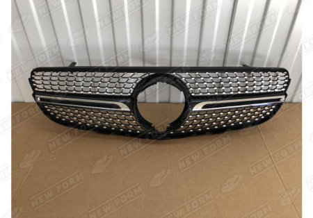 Mercedes-Benz GLC-Klasse X253 2015 - 2019 Решетка радиатора под камеру Diamond Sport черная
