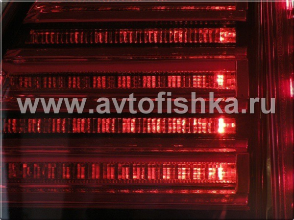 Toyota Land Cruiser 100 (98-07) фонари задние светодиодные красно-тонированные, дизайн Lexus, комплект лев.+прав.