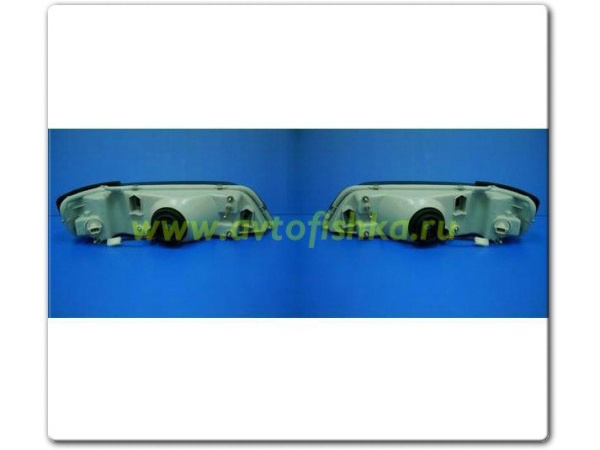 Nissan Maxima QX II, Cefiro A32 (95-00) фары передние черные прозрачные, объединенные с поворотником, комплект 2 шт.