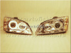 Ford Focus 2 (05-07) фары передние линзовые хромированные, со светящимися ободками, комплект 2 шт.