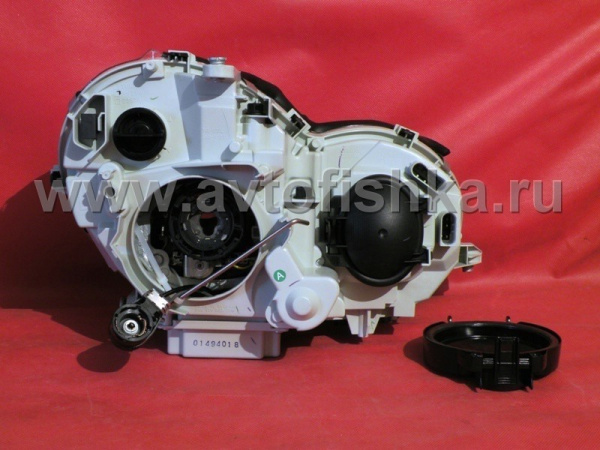 Mercedes C W203 (03-07) фары передние линзовые хромированные под ксенон и электрокорректор, комплект 2 шт.