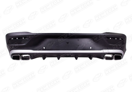 Mercedes-Benz GLE-Klasse C167 рестайлинг 2023 - н.в. Диффузор заднего бампера 6.3 AMG с хром насадками на глушитель