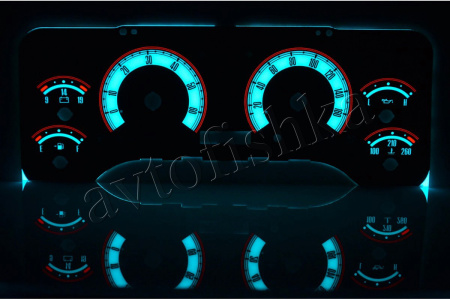 Jeep Wrangler TJ светодиодные шкалы (циферблаты) на панель приборов