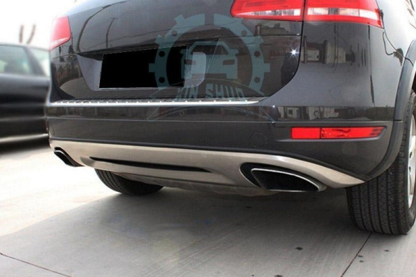 Volkswagen Touareg (14–) Комплект накладок переднего и заднего бамперов, нерж сталь.