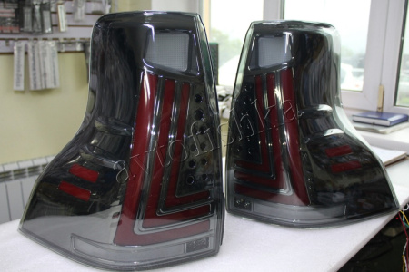 Toyota Land Cruiser Prado FJ150 (10-17) фонари (стопы) задние светодиодные, дизайн Lexus