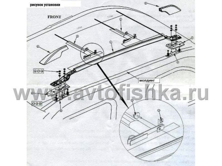 Nissan Qashqai (06-) рейлинги продольные на крышу, алюминиевые черные с поперечинами, комплект
