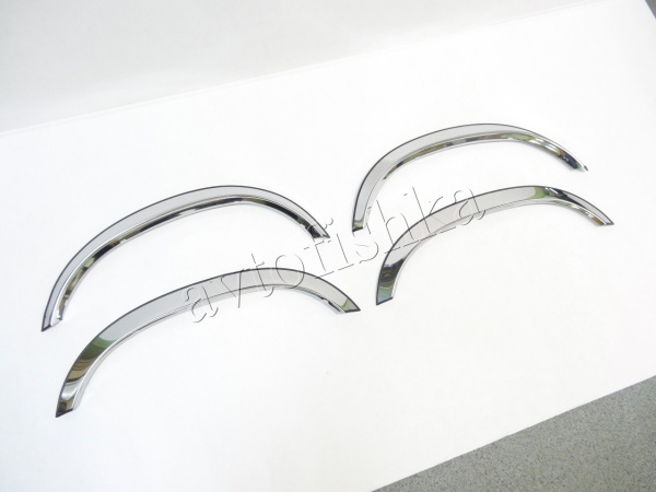 Mercedes Benz W124 с широким молдингом накладки на арки крыльев из полированной нержавеющая сталь, комплект 4 шт.