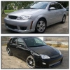 Ford Focus 2 (05-07) передние фары штатные хромированные
