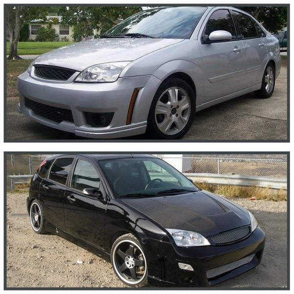Ford Focus 2 (05-07) передние фары штатные хромированные