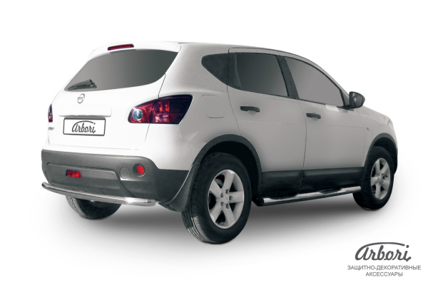 Защита заднего бампера Arbori d57 NISSAN QASHQAI +2 2007-2011