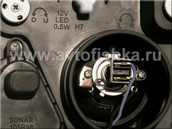 BMW X5 (1998-2003) фары передние линзовые черные, со светящимися ободками, комплект 2 шт.