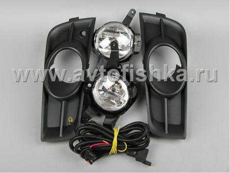 Chevrolet Cruze (2008-) передние противотуманные фары с рамками и проводами, установочный комплект.