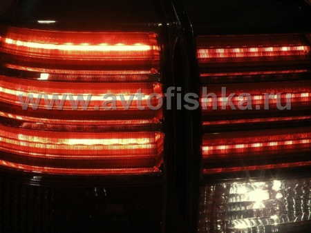 Toyota Land Cruiser 200 (2008-) фонари задние светодиодные тонированные, дизайн Lexus LX570, комплект лев.+прав.