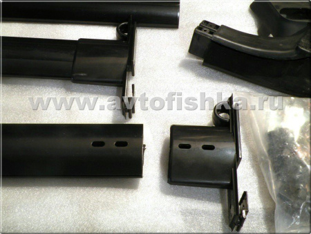 Toyota Land Cruiser Prado 120 (02-) рейлинги продольные на крышу с двумя поперечинами, алюминиевые черные, комплект.