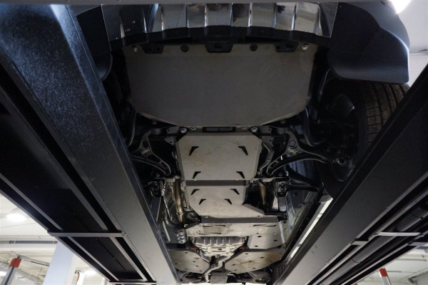 Jeep Grand Cherokee (11–/13–) Защита днища + АКПП, из 7 частей, алюминий (V-3,6,3,0TD)