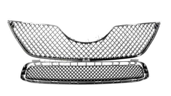 Toyota Camry V40 (06-09) решетка радиатора и бампера хромированная пластиковая, дизайн "BENTLEY"