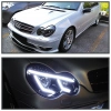 Mercedes C-class W203 (00-07) фары передние линзовые черные, светодиодные 