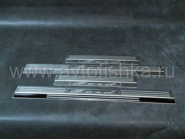 Ford Mondeo (00-07) накладки порогов дверных проемов из нержавеющей стали, комплект 4 шт.