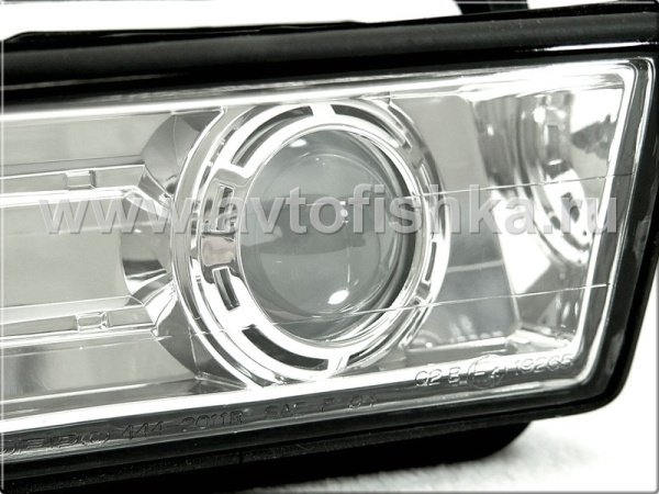 BMW E34 (88-95) фары противотуманные линзовые прозрачные хромированные, комплект 2шт.