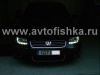 Audi A4 (01-04) фары передние линзовые черные, со светодиодной подсветкой, комплект 2 шт.