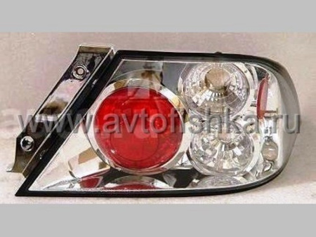 Mitsubishi Lancer, Mirage (01-03) фонари задние хромированные, комплект 2 шт.
