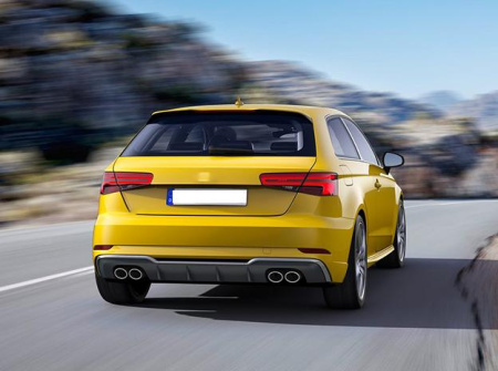Насадки на выхлоп S3 для Audi A3 хэтчбек 2013-2020 - нержавеющая сталь