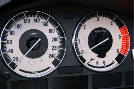 BMW E39 светодиодные шкалы (циферблаты) на панель приборов - дизайн 3