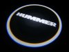 Лазерная подсветка Welcome со светящимся логотипом Hummer в черном металлическом корпусе, комплект 2 шт.